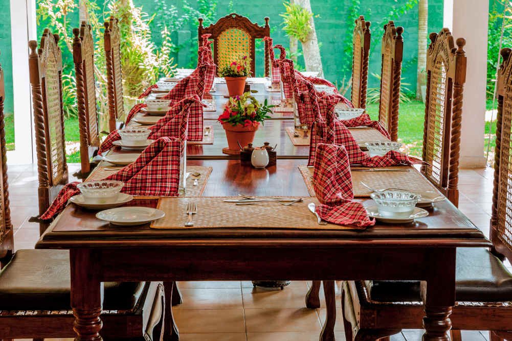 hotel wooded dining table bigger picture